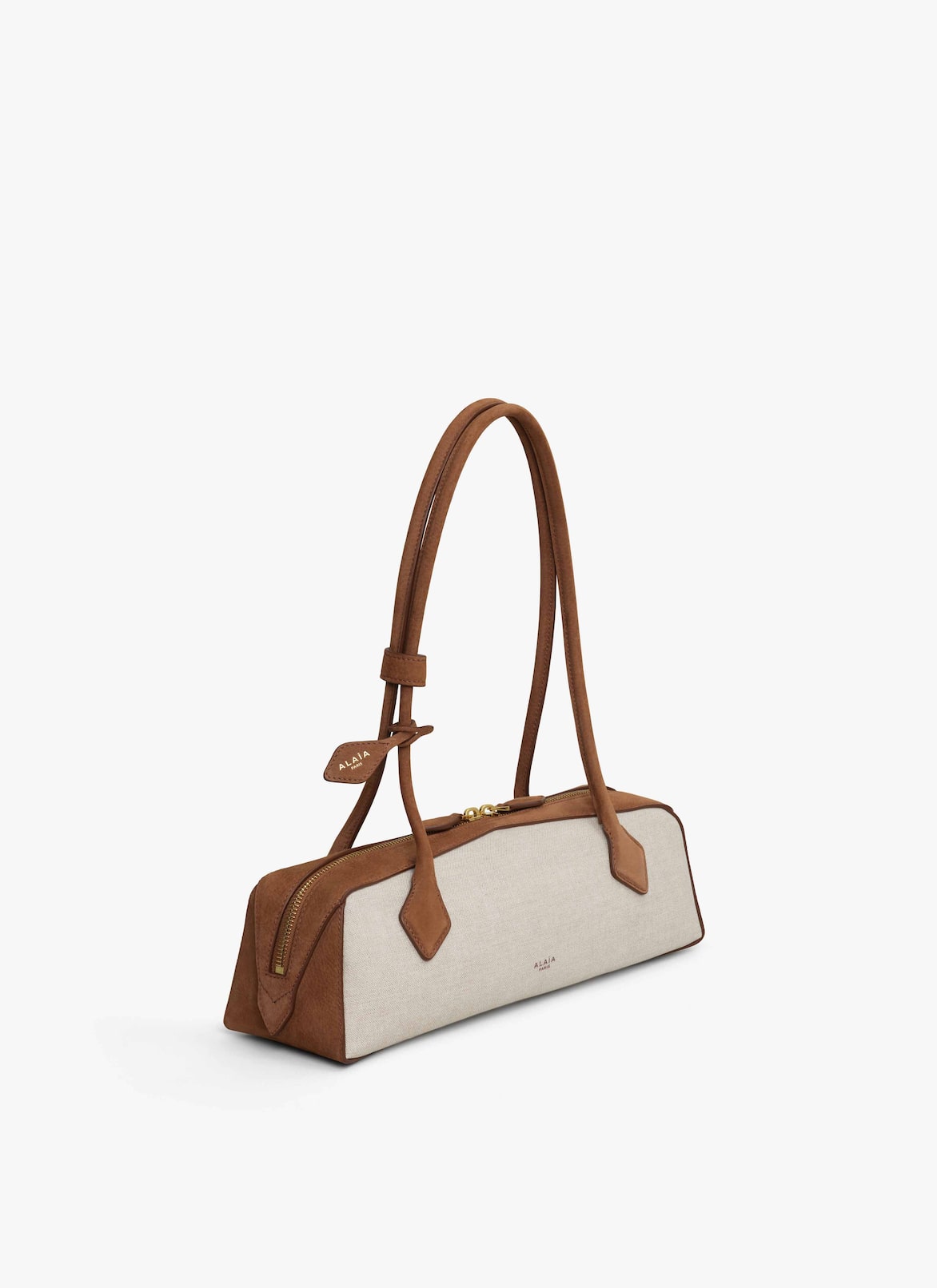 LE TECKEL MEDIUM BAG IN CANVAS AND NUBUCK ALAÏA UMBER LE TECKEL MEDIUM BAG IN CANVAS AND NUBUCK